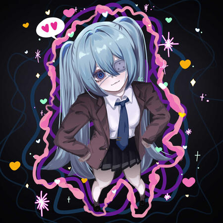 Monitoring Hatsune Miku illustration
